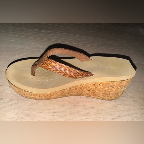 Volatile Tan Woven Wedge Sandals - Picture 1 of 4